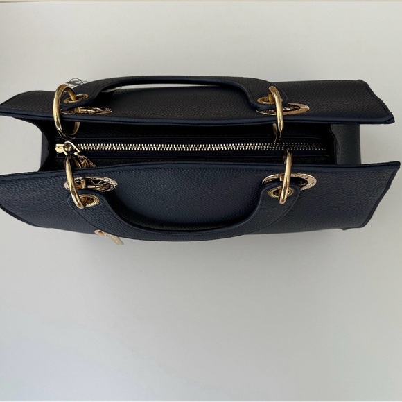 Badgley Mischka Navy Tote with Gold Accents (SOLD) - Picture 4 of 4